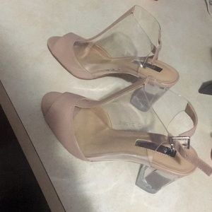 Size 6 block heels used once!